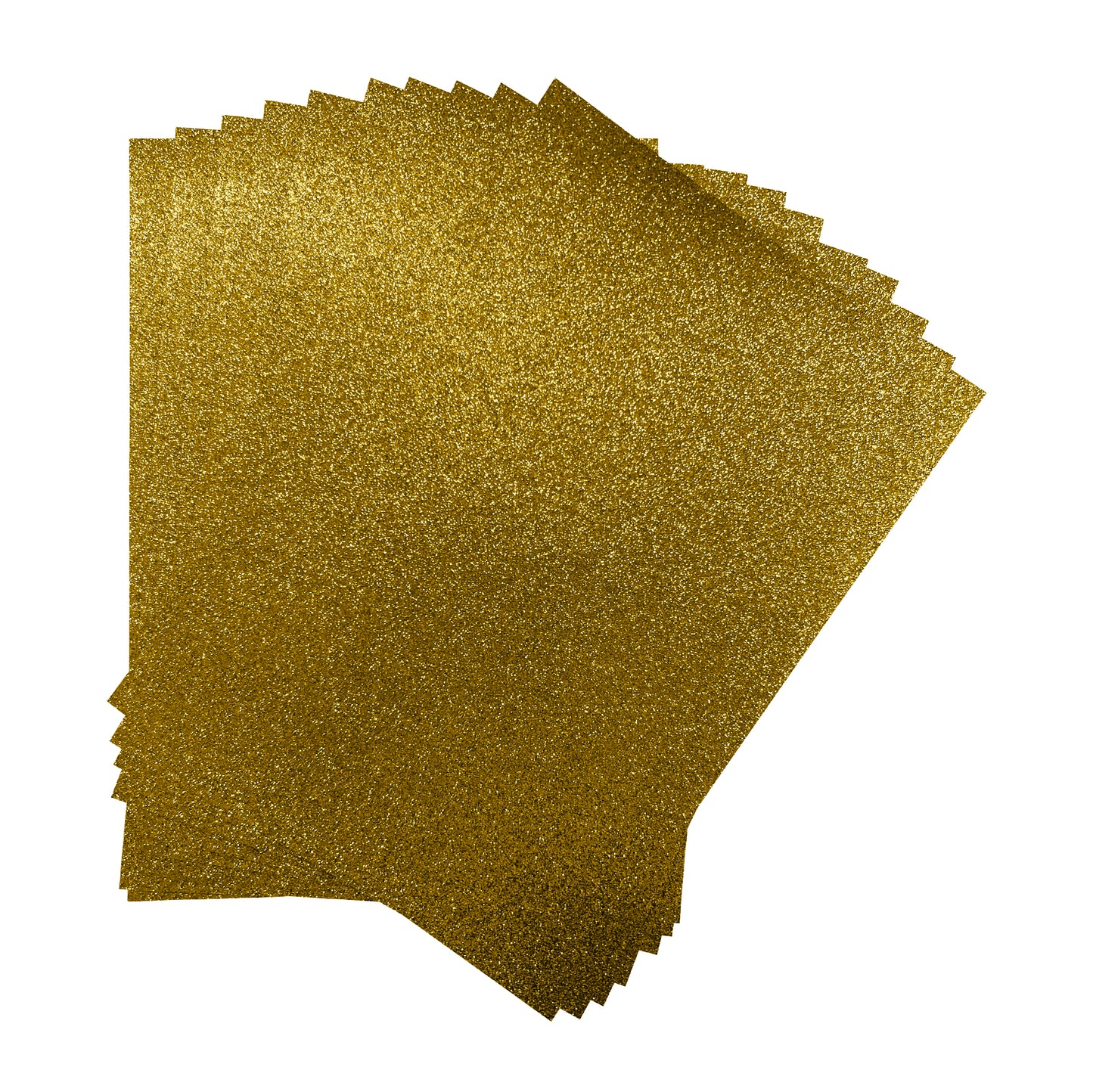 Pack of 10 A4 Gold Coloured Glitter Card 230gsm Sheets