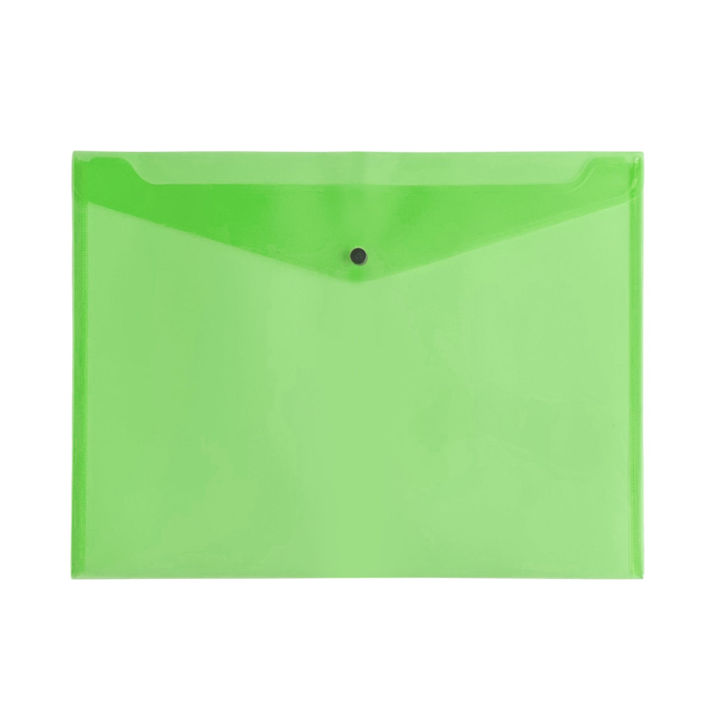 Pack of 12 Janrax A3 Green Document Wallets - Button Stud Folder