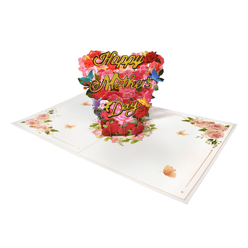 Floral Heart 3D Pop Up Mother’s Day Card