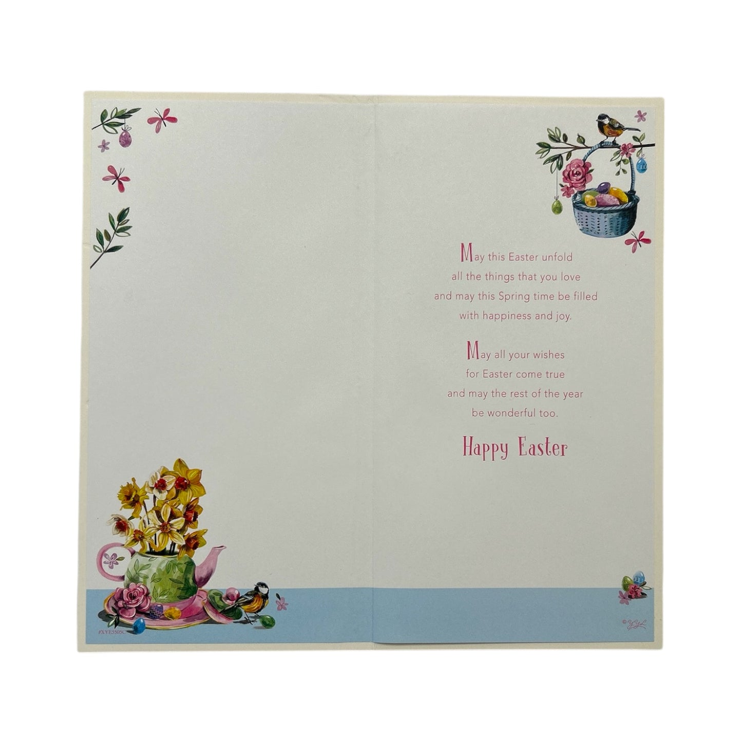 To All Of You Chicks And Eggs Floral Design Easter Card