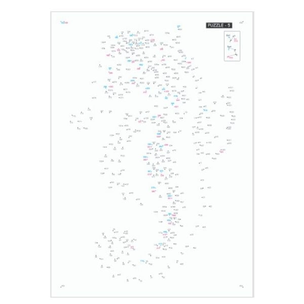 Single A4 24 Sheets Extreme Dot-to-Dot Puzzle Challenge Book