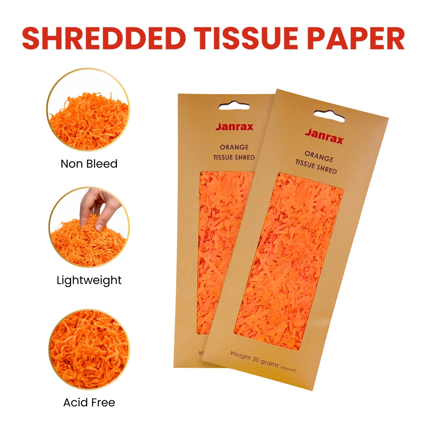 Orange Tissue Shred 20g