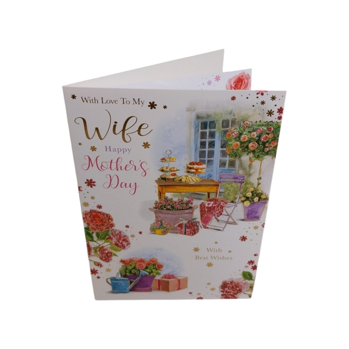 To My Wife Garden Scene Design Mother's Day Card