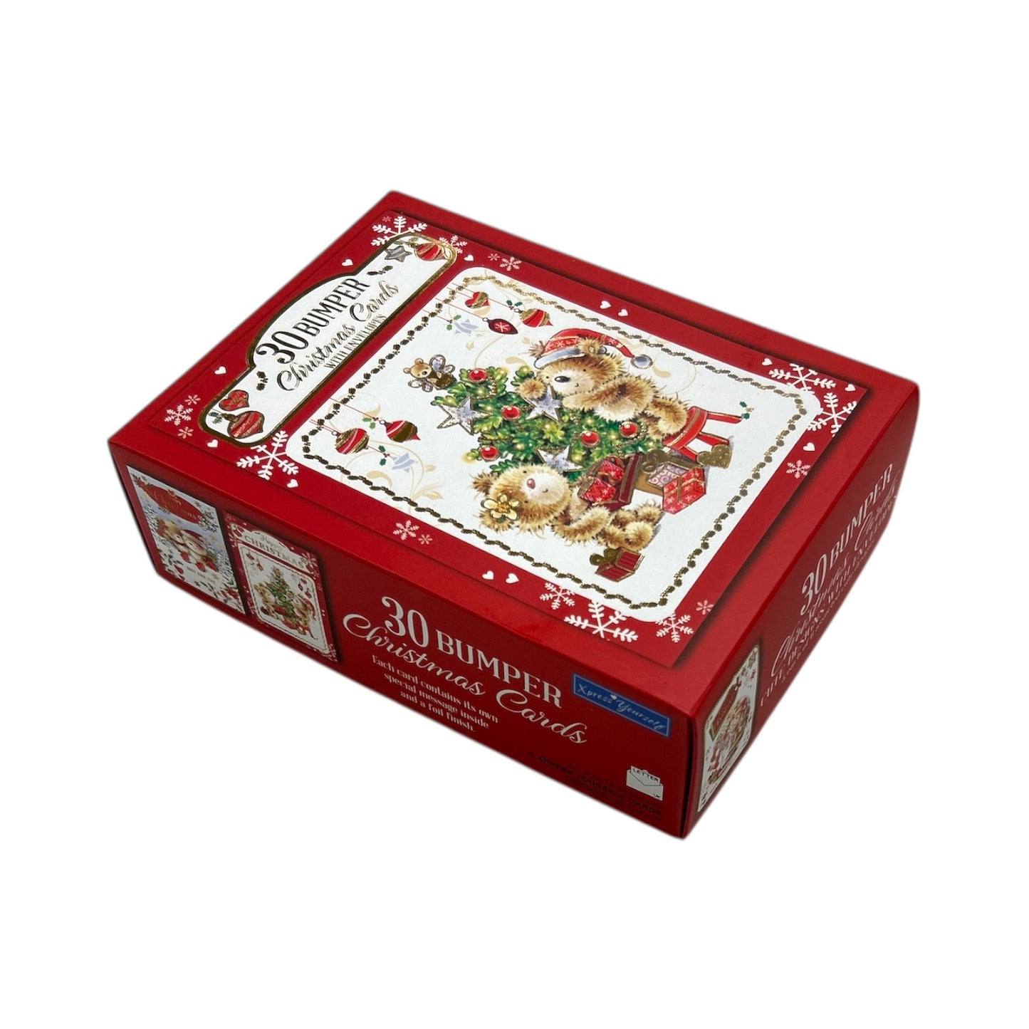 Box of 30 Bumper Cute Christmas Cards with Envelopes