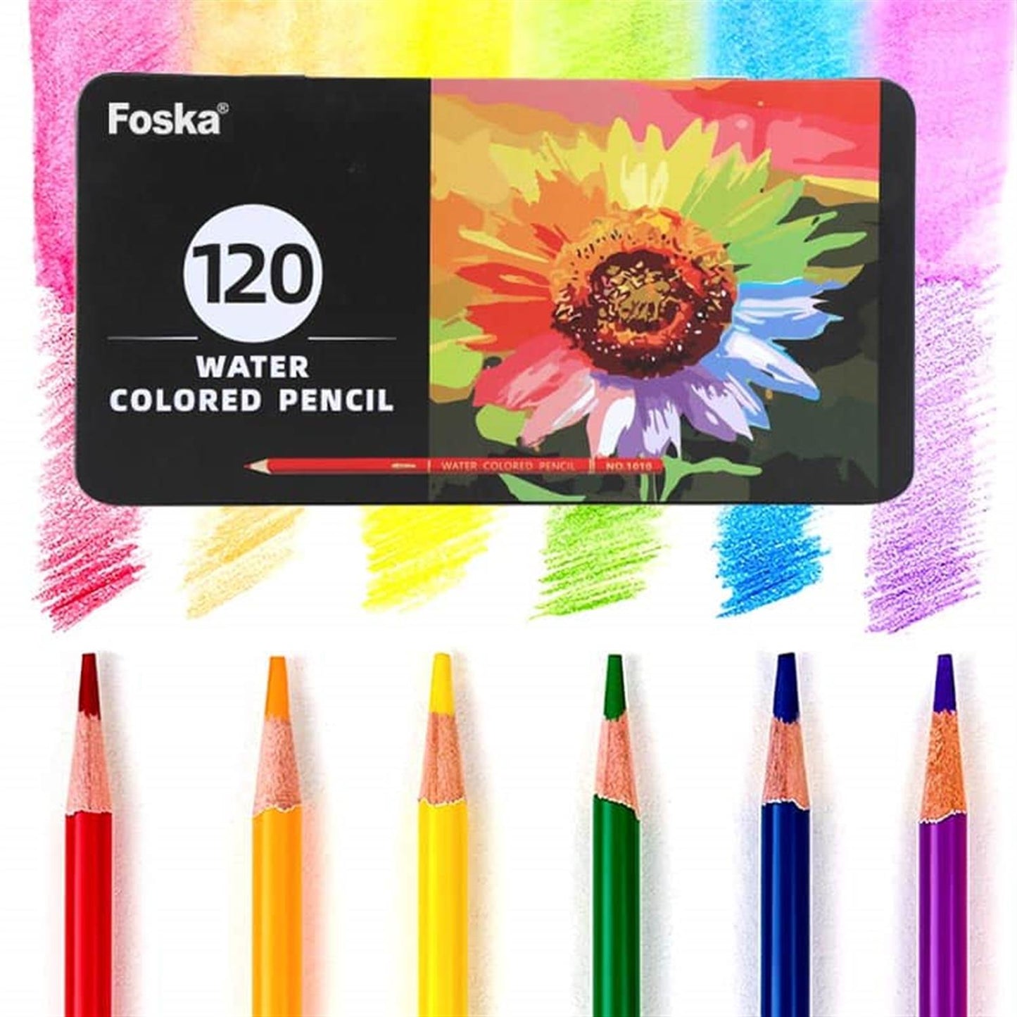 Pack of 120 Professional Water Coloured Pencils
