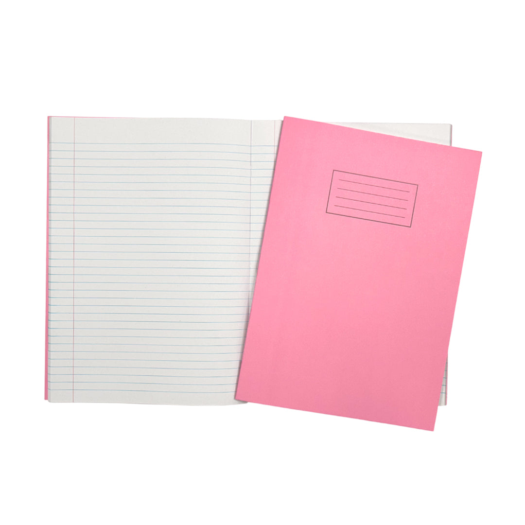 Janrax A4 Pink 80 Pages Feint and Ruled Exercise Book