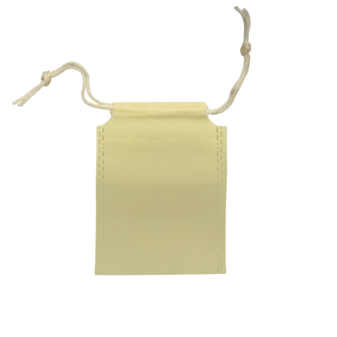 Pack of 25 Ivory Coloured 12x9cm Non-Woven Drawstring Bags