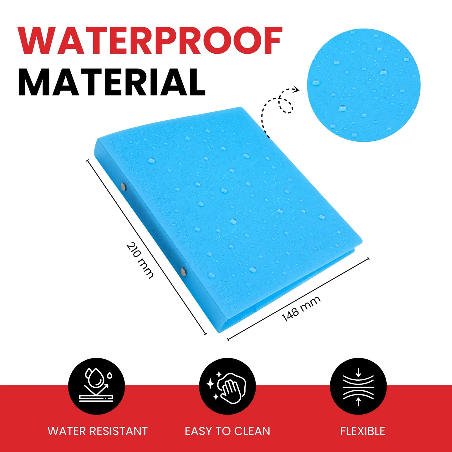 A5 Slim Black Translucent Ringbinder