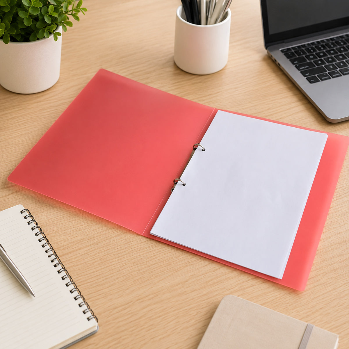 A4 Slim Clear Translucent Ringbinder - Filing Ring Binder Storage