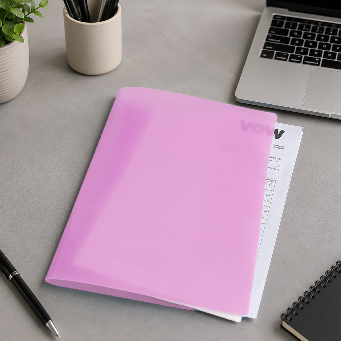 A5 Slim Clear Translucent Ringbinder - Filing Ring Binder Storage