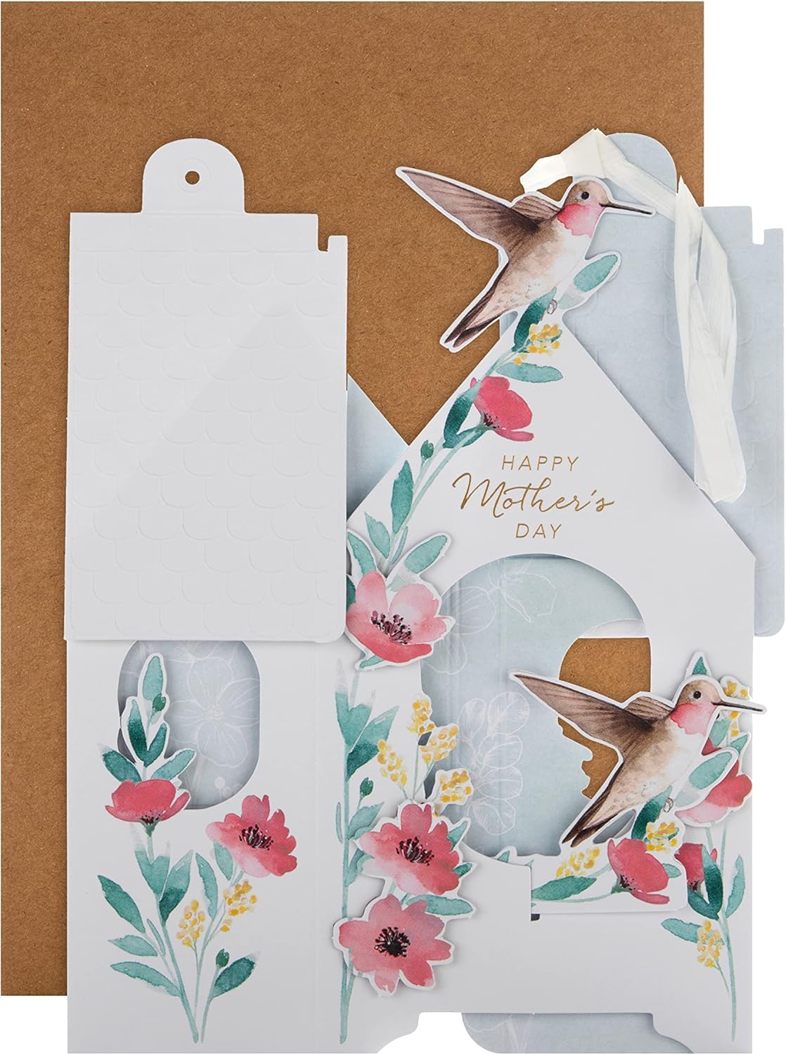Contemporary 3D Bird House Design Mother's Day Card