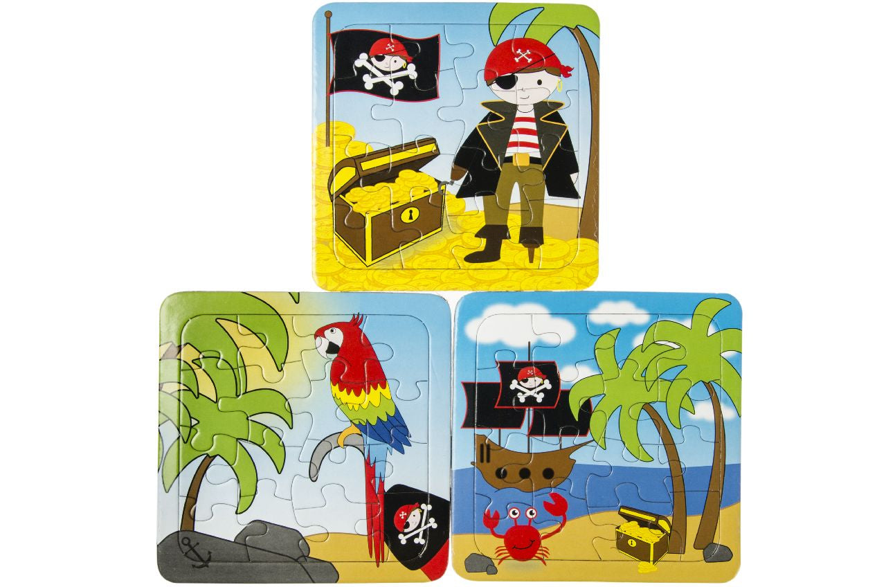 Pack of 12 Pirate Mini Puzzle Games