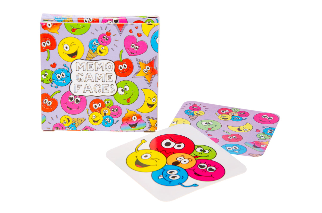 Pack of 12 Emotions Faces Mini Memory Games 28 Cards