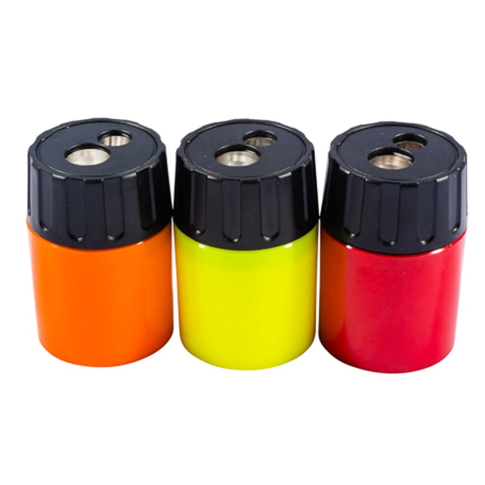 Pack of 10 Double Hole Round Pencil Sharpeners