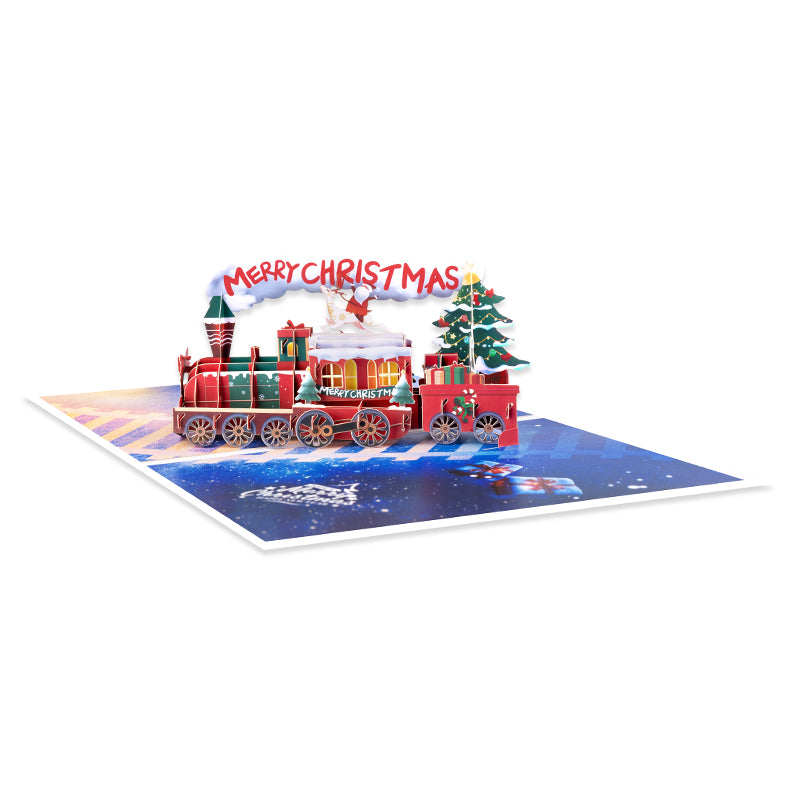 Jingle Journey Christmas Train 3D Pop Up Card