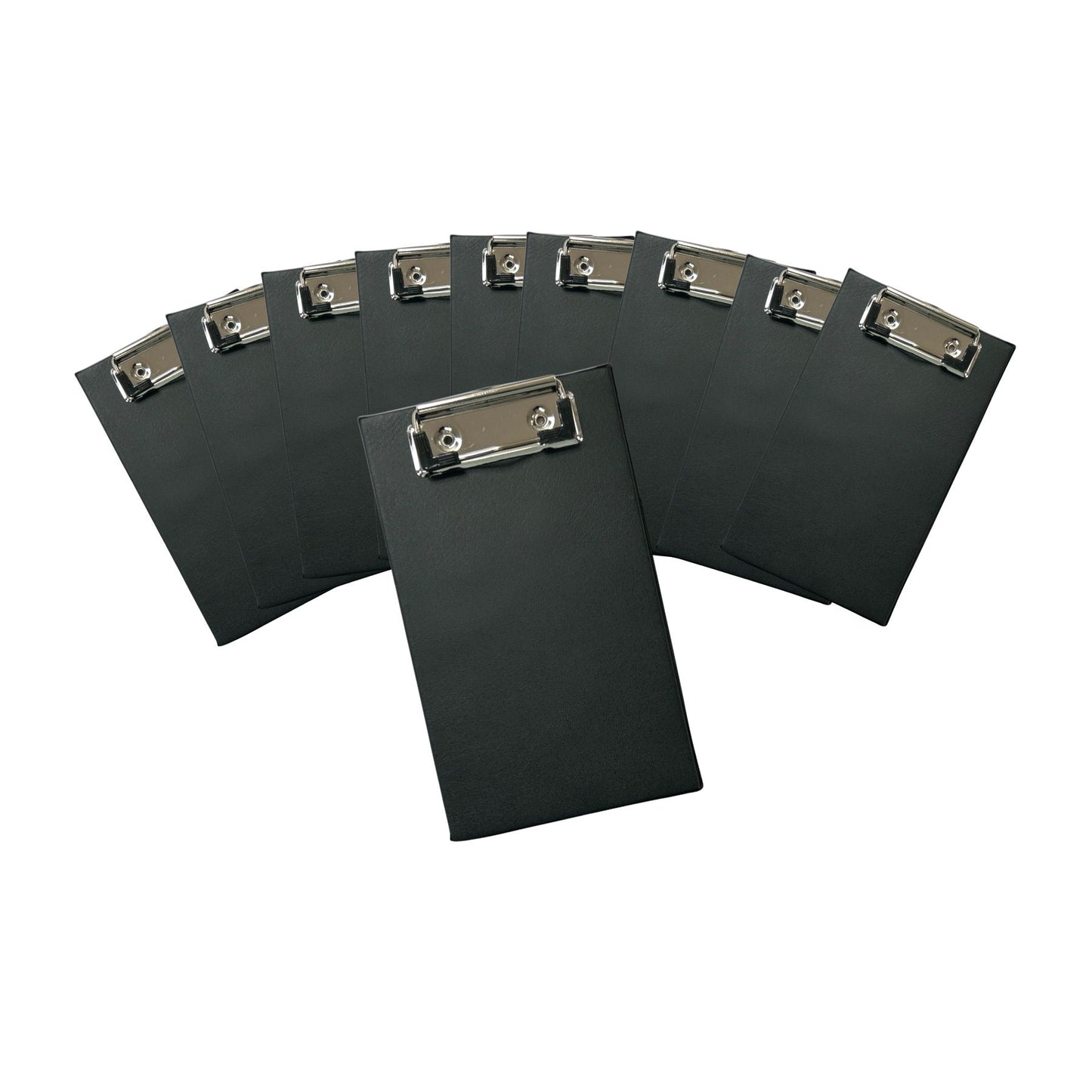 Pack of 10 Black Mini Clipboards