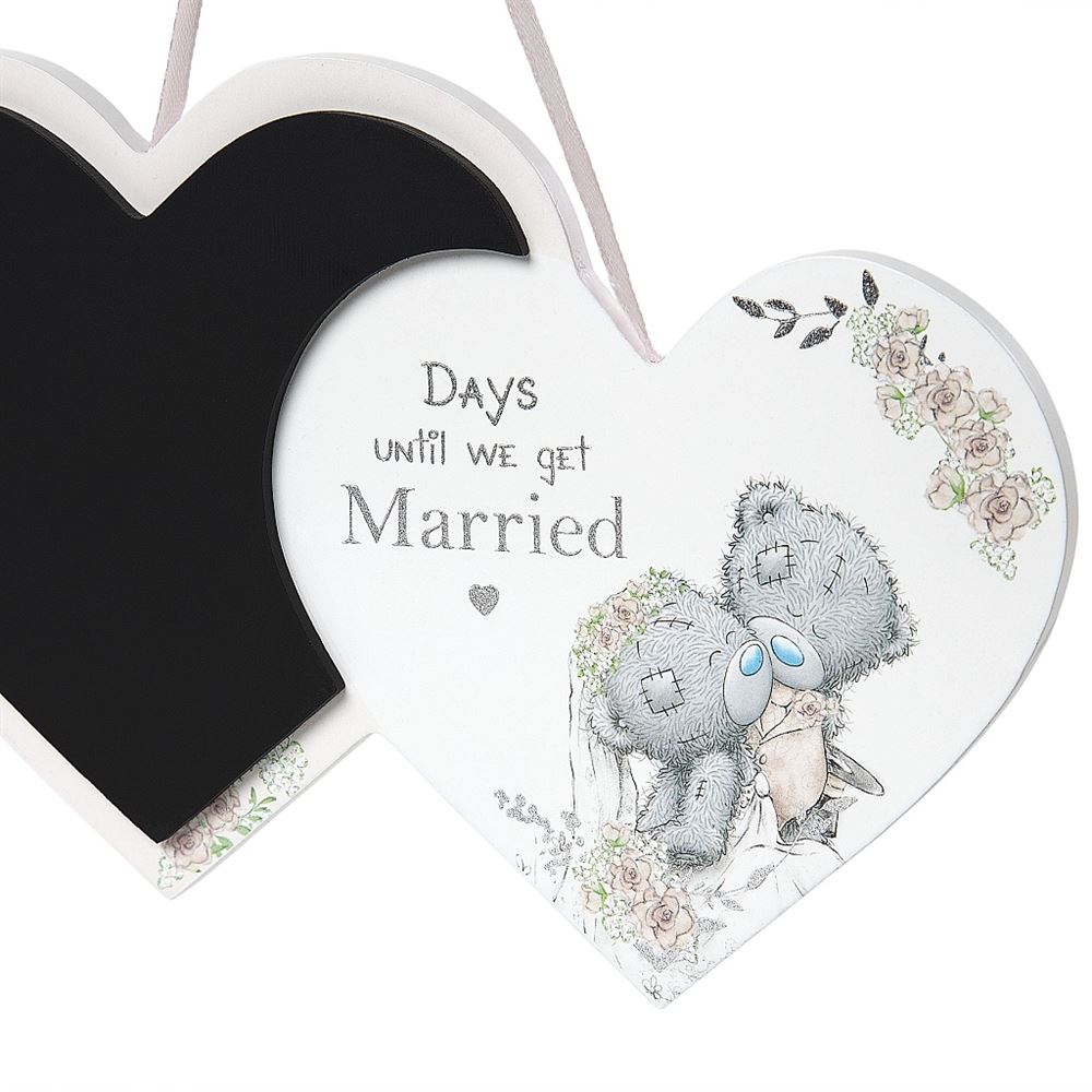 Me to You Tatty Teddy Wedding Day Countdown Chalkboard Plaque 8 x 20cm Official Collection