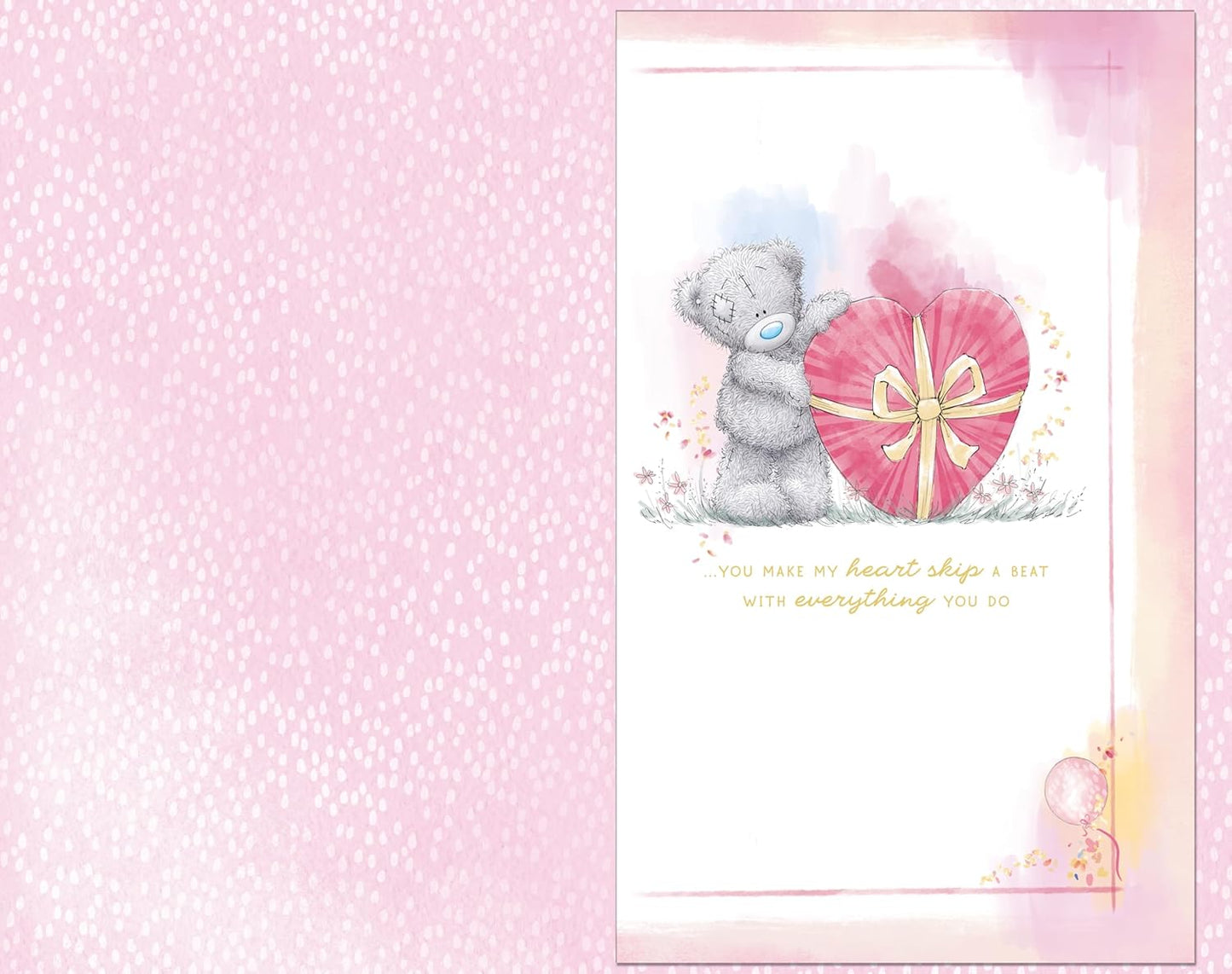 Bear With Heart One I Love Luxury Handmade Birthday Card