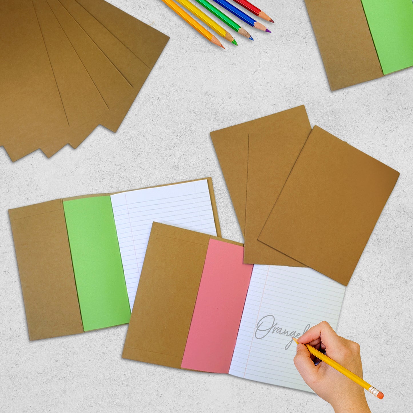Pack of 50 9x7" Kraft Paper Exercise Book Covers by Janrax