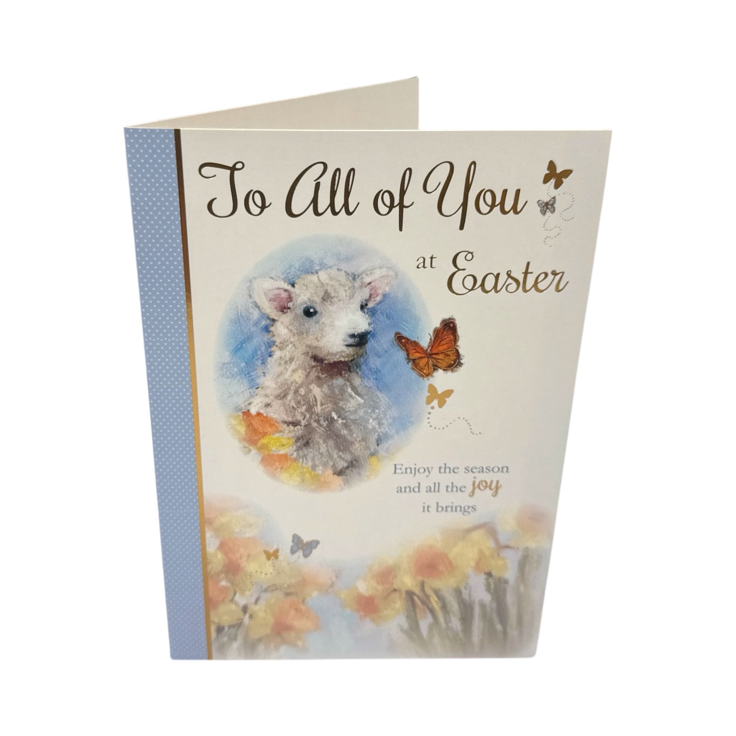 To All Of You Cute Lamb Floral Design Easter Card