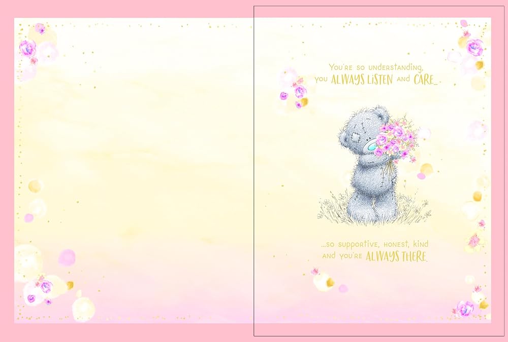 Bear With Bouquet Amazing Mum Handmade Boxed Birthday Card