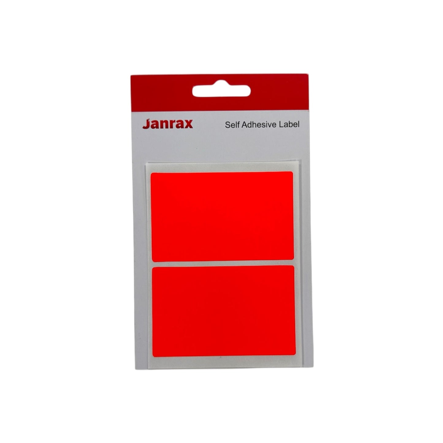 Pack of 96 Fluorescent Red 50x80mm Rectangular Labels