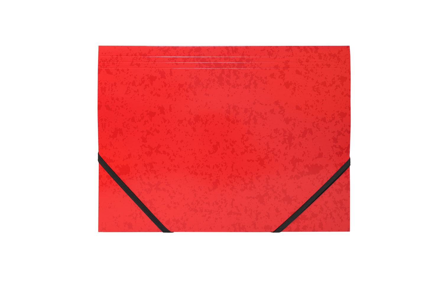 Pack of 12 A4 Red Card 3 Flap Folders With Elastic Closure