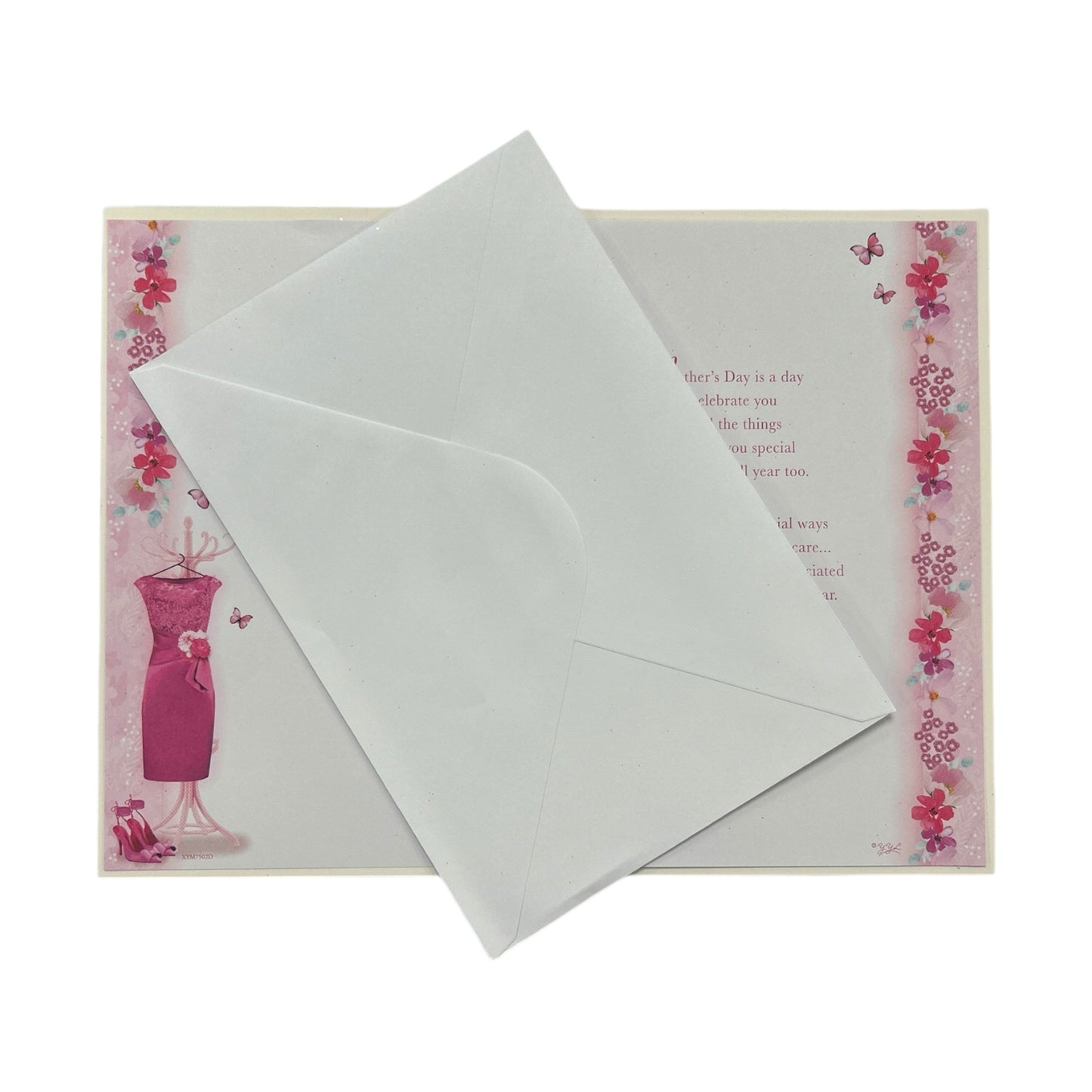 To My Wife Beautiful Pink Dress Design Mother's Day Card