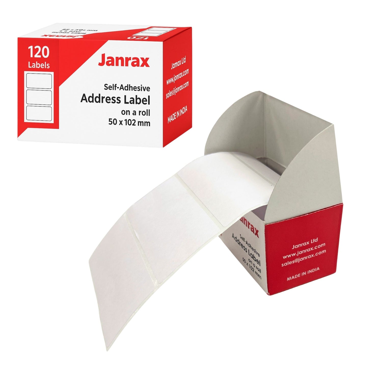Roll of 120 Self Adhesive Address Labels 50x102mm
