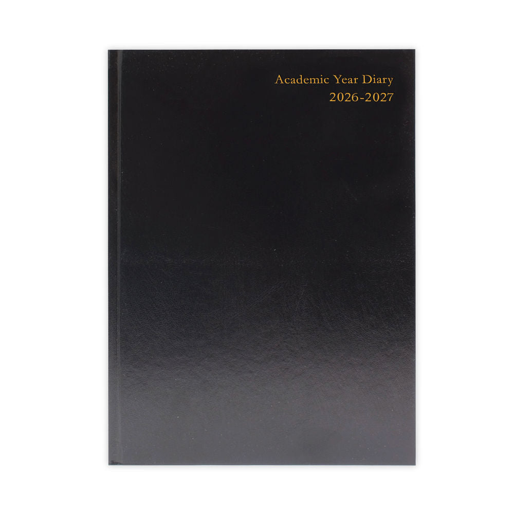 2026-2027 A5 Day Per Page Black Academic Diary KF1A5ABK26