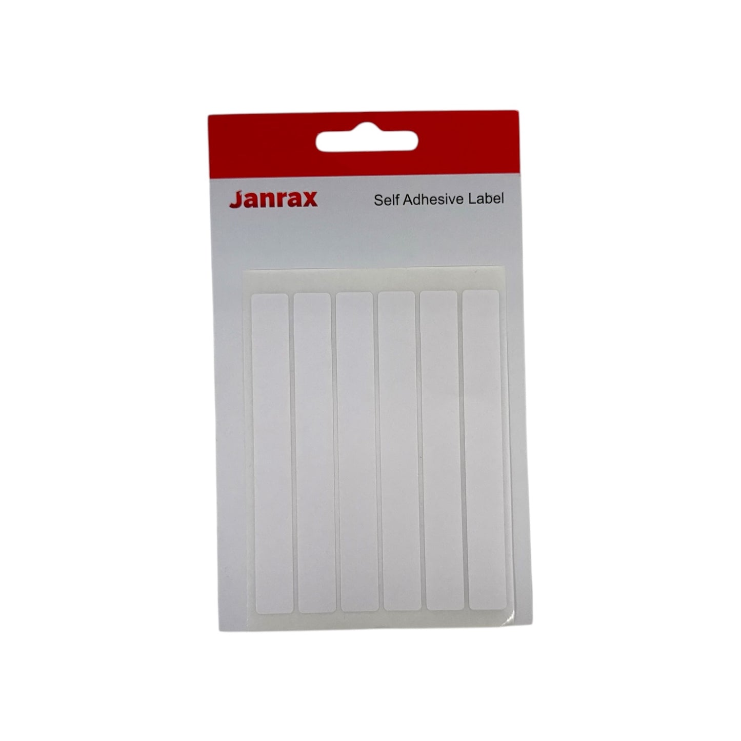 Pack of 48 White 12x102mm Rectangular Labels - Adhesive Stickers