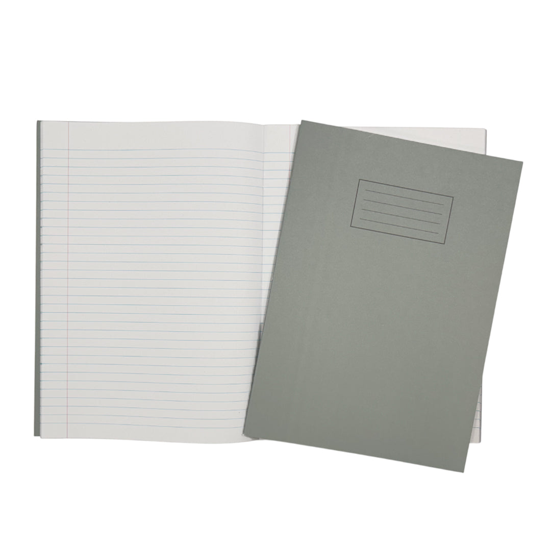 Janrax A4 Grey 80 Pages Feint and Ruled Exercise Book