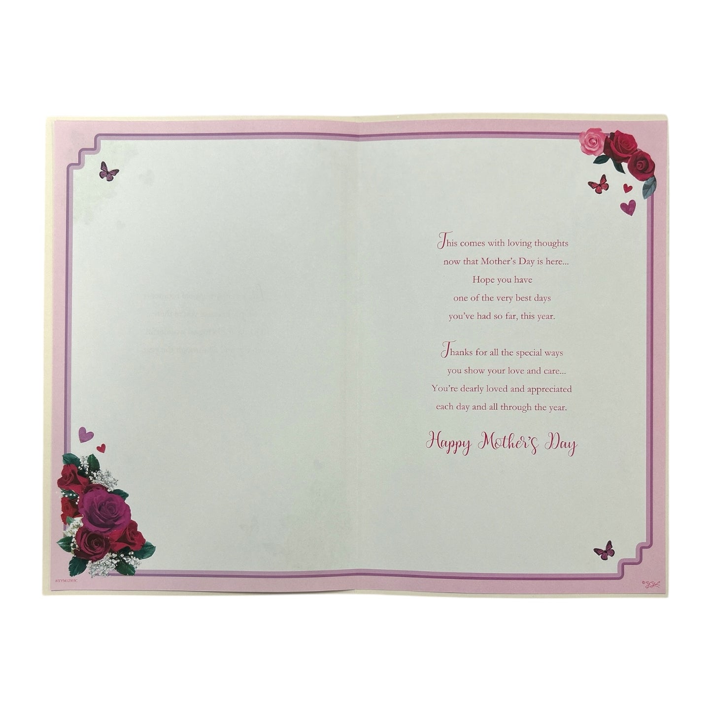 With Love to My Wife Rose Design Keepsake Mother's Day Boxed Card