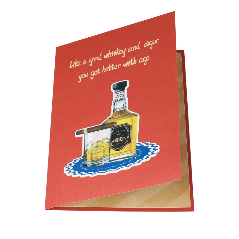 Aged to Perfection 3D Whiskey Pop Up Birthday Card