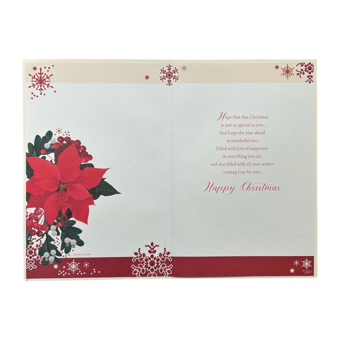 For a Dear Sister In Law Poinsettia Flower Design Christmas Card