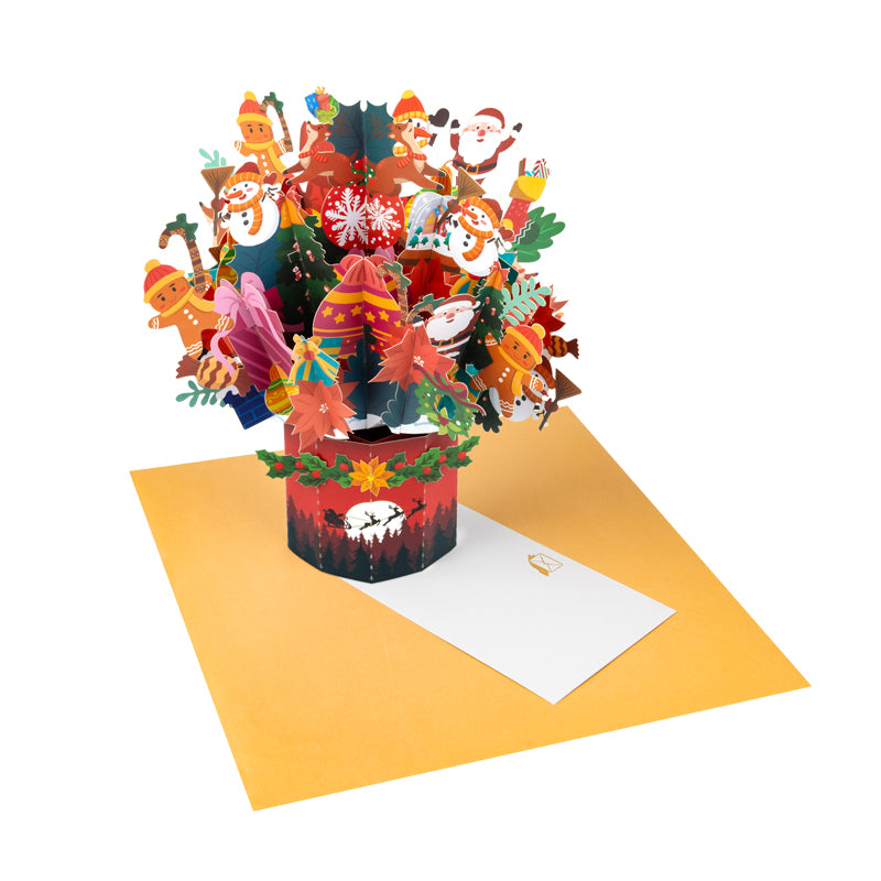 Joyful Gathering Merry & Bright 3D Pop Up Christmas Card