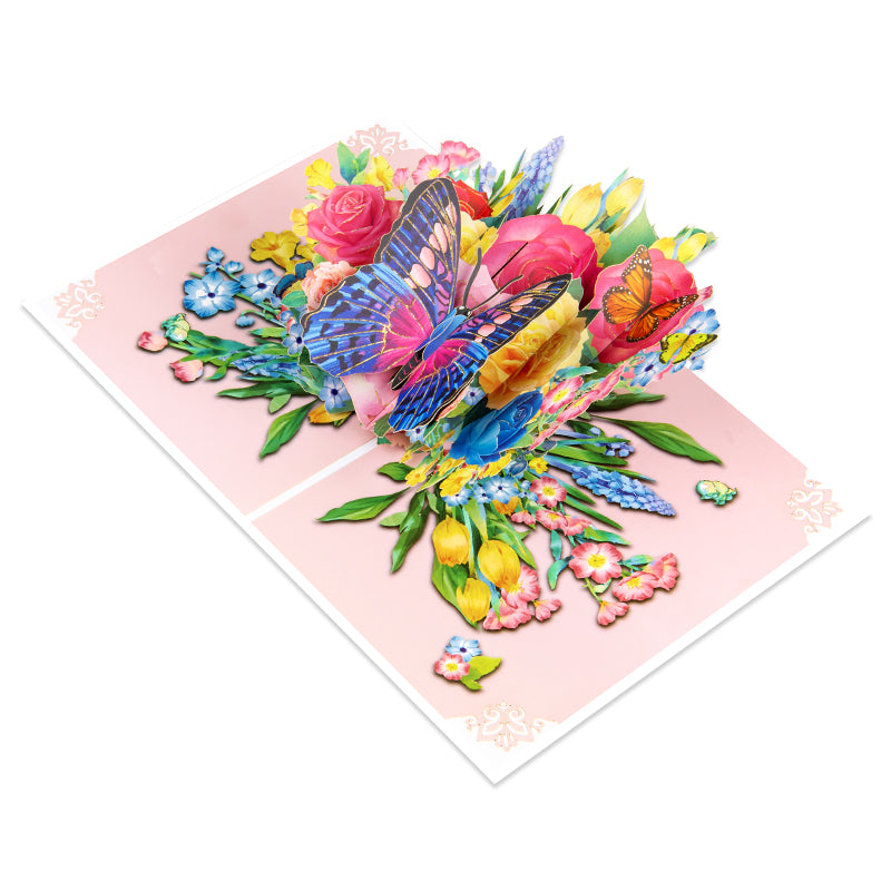 Wings of Joy Butterfly & Flower Pop Up Card