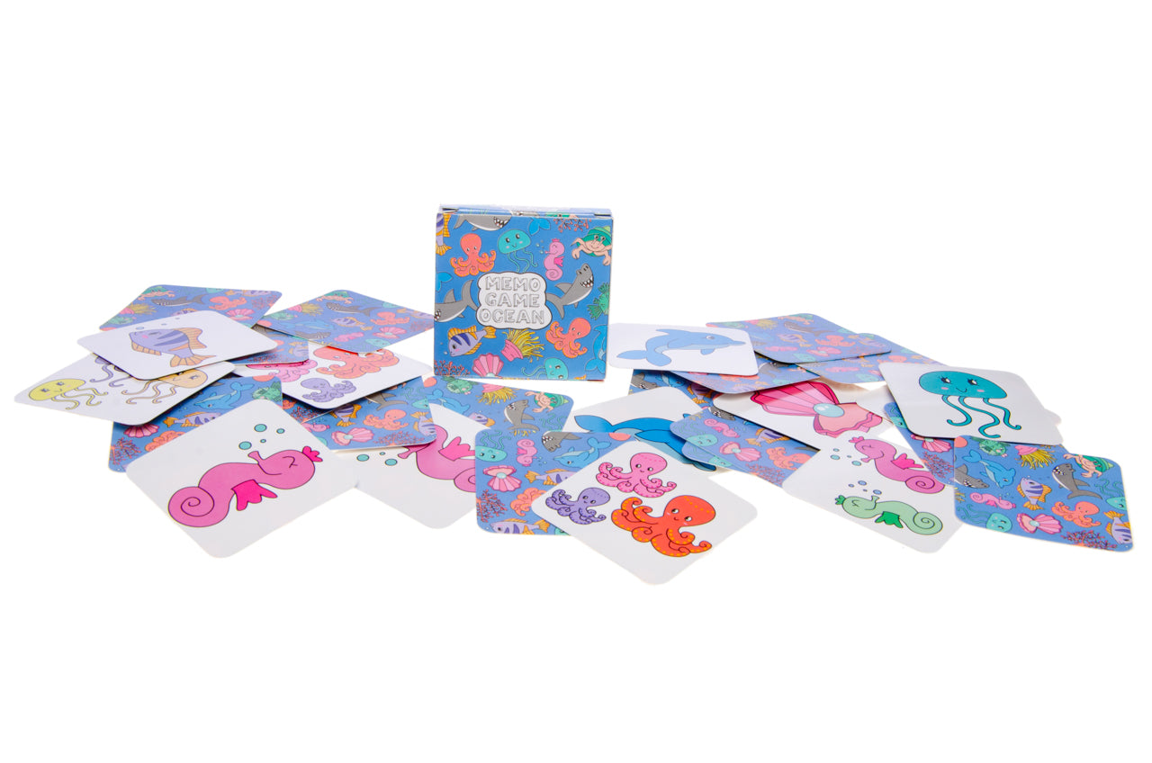 Pack of 12 Sea Animals Mini Memory Games 28 Cards