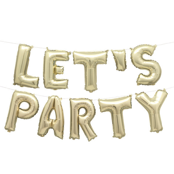 Striscione Per Festa 'Time To Party' Con Lettere In Lamina D'Oro - 2,5 Metri, Decorazione A Stella Per Pareti E Porte