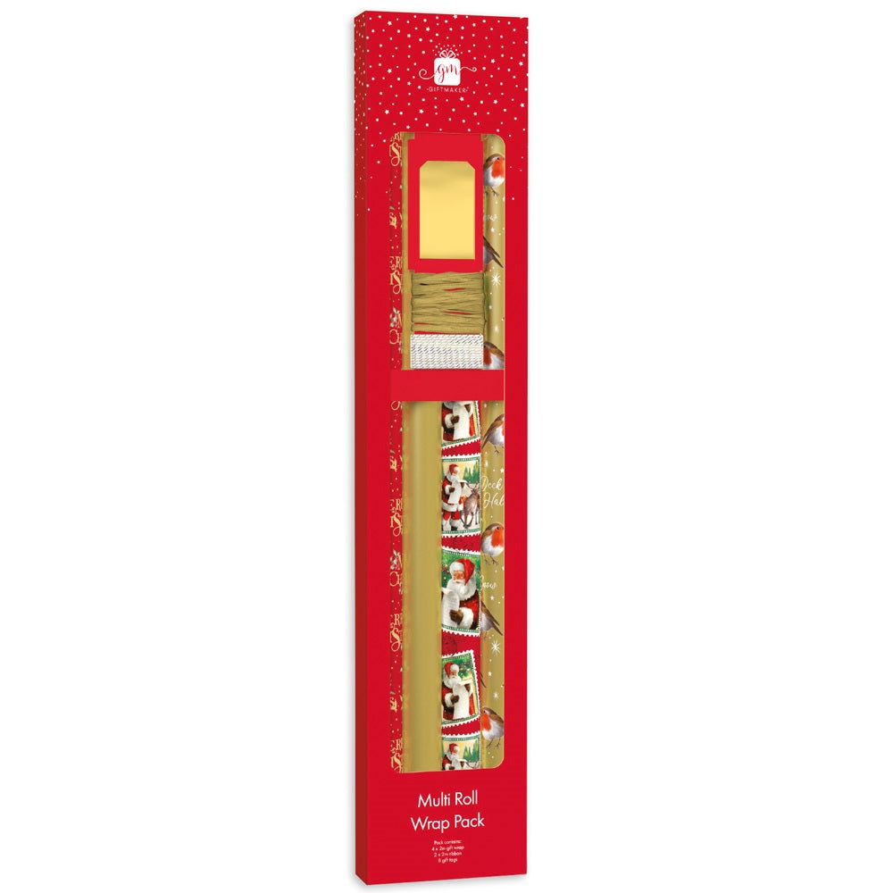 Red and Gold Composite Christmas Wrap Pack