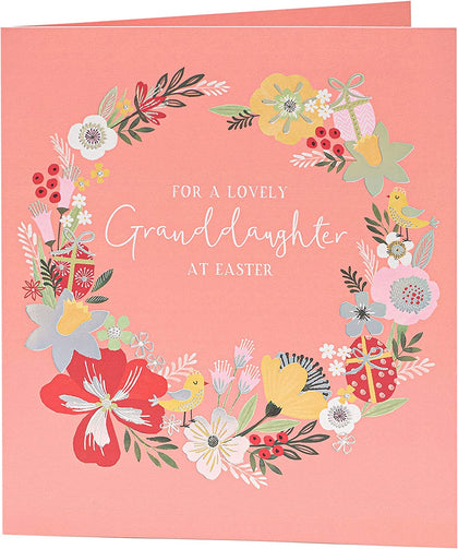 For A Lovely Granddaughter Floral Design Easter Card
