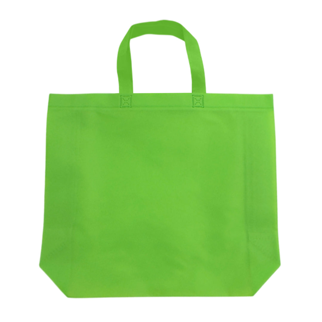 Pack of 100 Light Green Coloured 45x35x12cm Non-Woven Bags with Handle