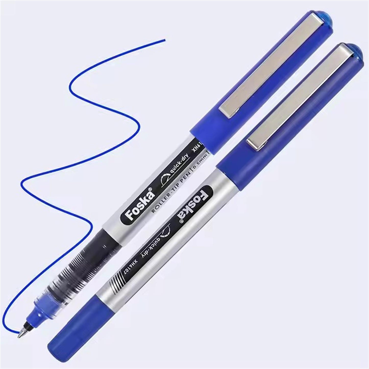 Pack of 3 0.5mm Bullet Tip Roller Tip Blue Pens