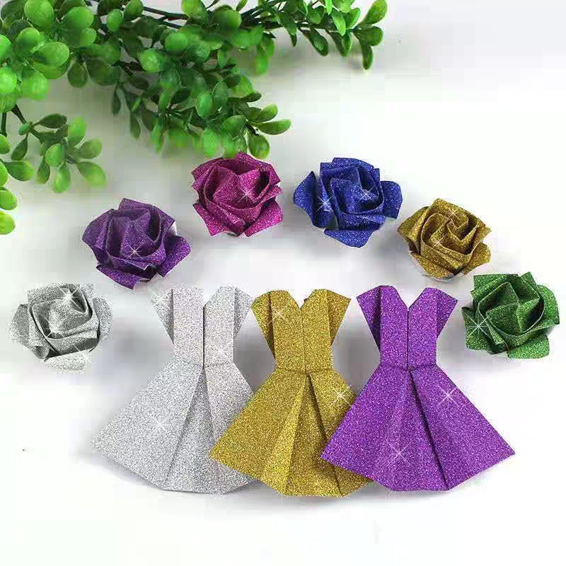 Pack of 10 A4 Gold Coloured Glitter Card 230gsm Sheets