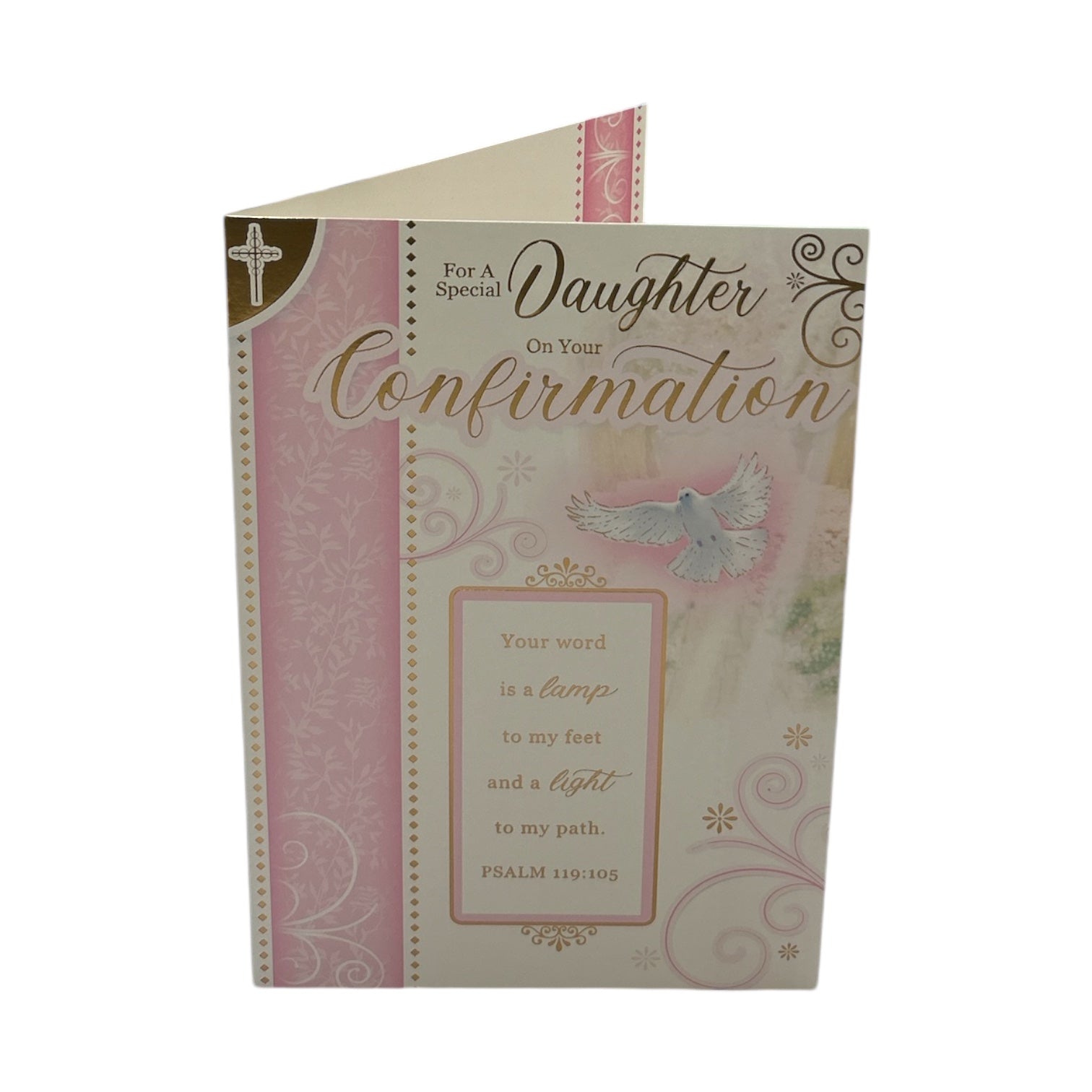 For Daughter Dove Pink Design Confirmation Religious Greeting Card for-daughter-dove-pink-design-confirmation-religious-greeting-card