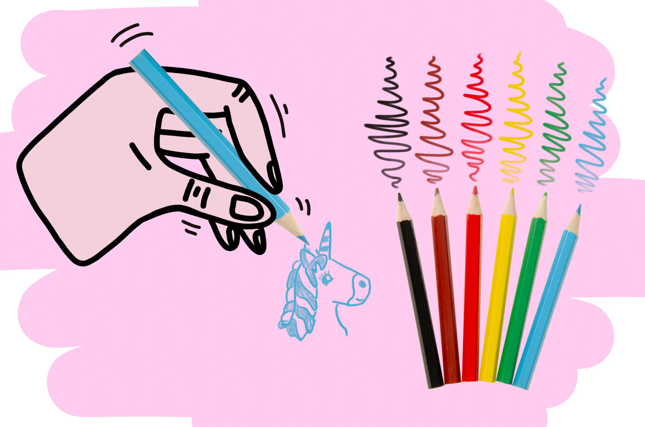 6 Pieces Unicorn Colored Pencils 9cm