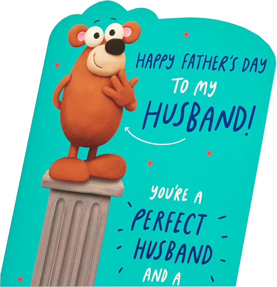 Bear on a Pedestal Design Husband Father's Day Card