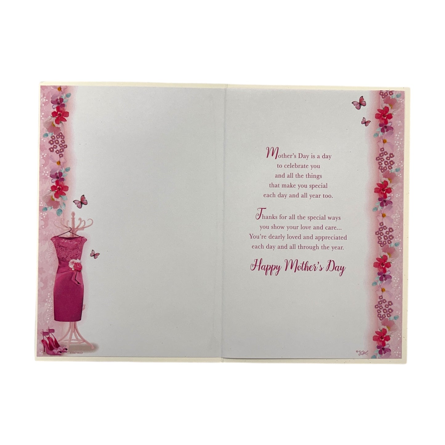To A Special Mother Beautiful Pink Dress Design Mother's Day Card