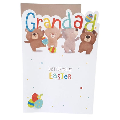 Grandad Just For you Adorable Bears With Eggs Easter Card