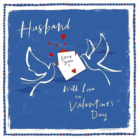 Doves and Envelope Design Husband Valentine's Day Card